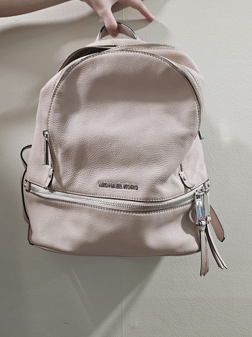 Michael Kors Women's Blush Pink Leather Backpack